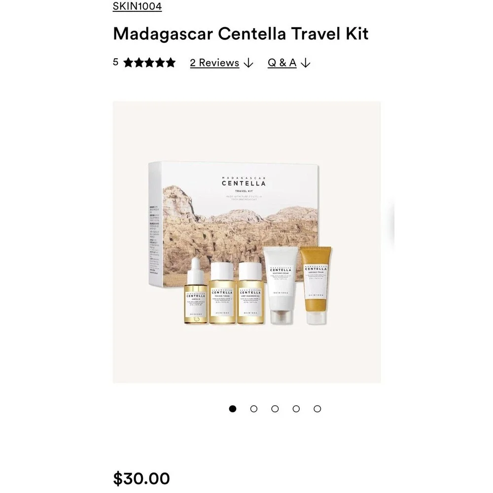 SKIN1004 Madagascar Centella Travel Kit, 5 Piece Set-Korean Cosmetics Msrp $30